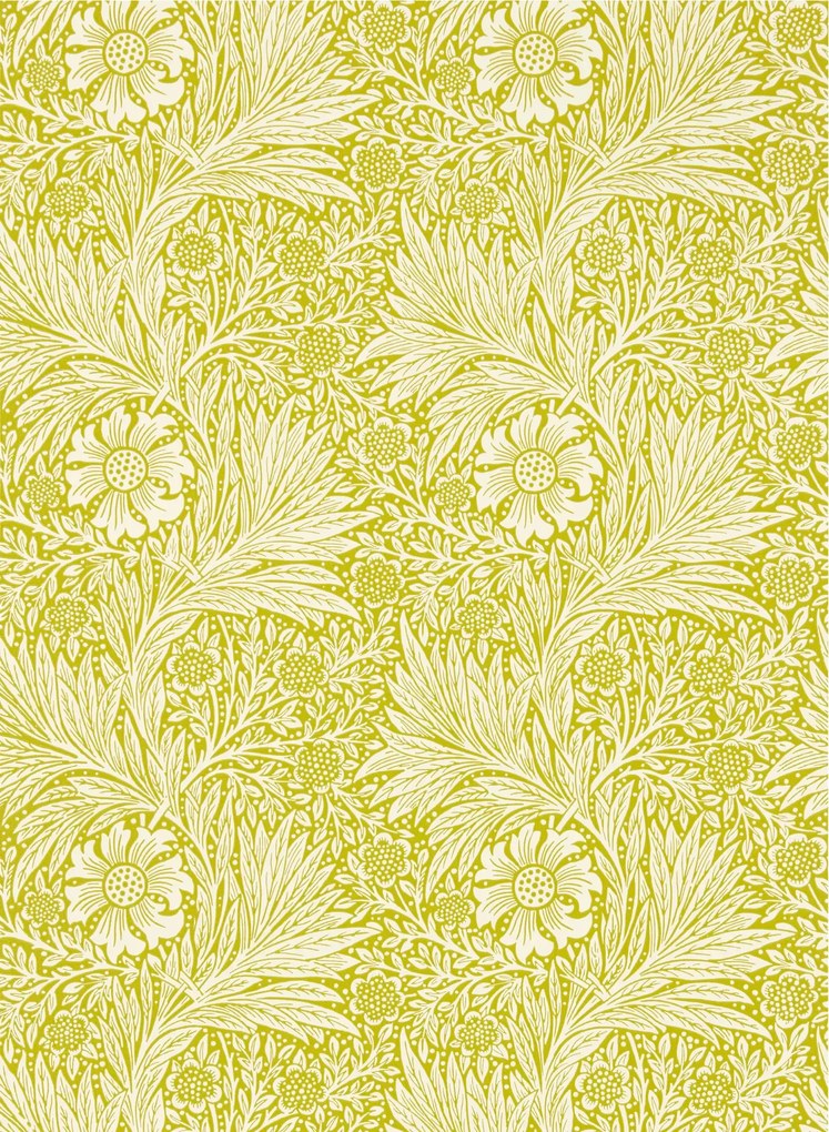 Morris & Co Carta da parati Marigold - Chartreuse