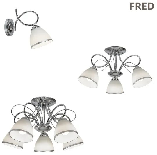 Brilagi - Lampadario a plafone FRED 5xE27/60W/230V Ø 59 cm cromo lucido
