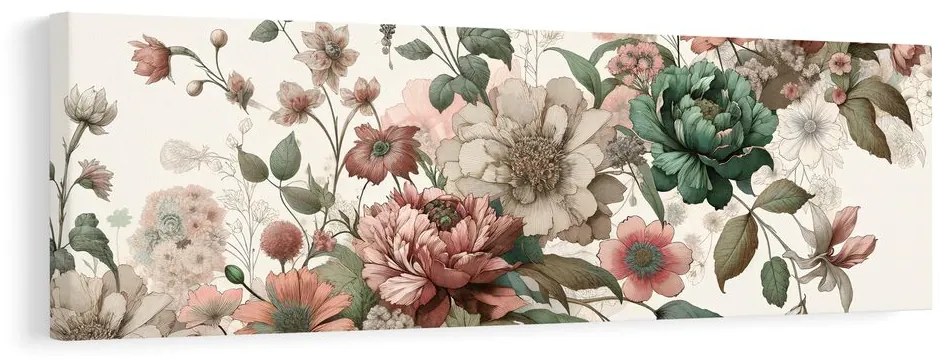 Quadro su tela – Motivo floreale vintage