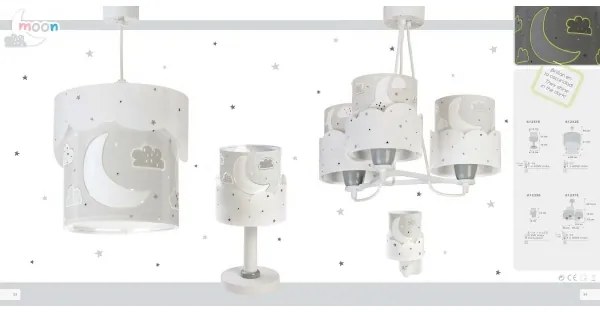 Dalber 61235E - LED Lampada piccola con spina integrata MOON 1xE14/0,5W/230V