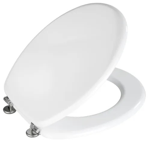 WENKO 154008100-WC sedile per WC VALENCIA 43x36 cm bianco/argento