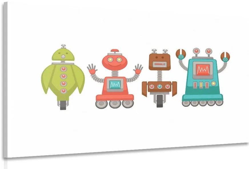 Quadro su tela – Famiglia di robot