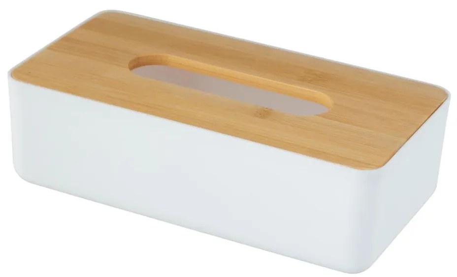 WENKO 25318100 - Box porta cosmetici ROTELLO 24 x 12,7 cm bianco/marrone