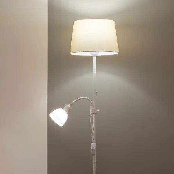 Brilagi - Lampada da terra CERIA 1xE27/100W/230V + 1xE14/25W bianco/beige
