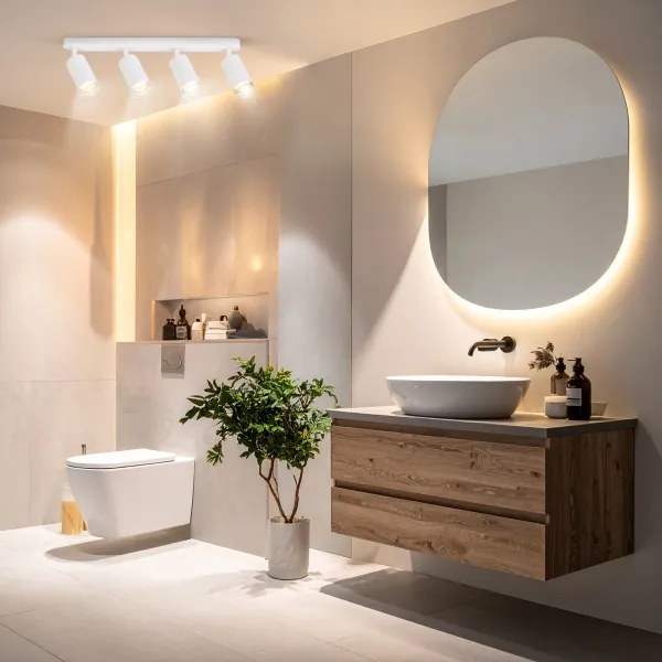 Brilagi - Luce Spot da bagno SELE 4xGU10/30W/230V IP44 bianco