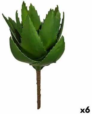 Pianta Decorativa Aloe Vera 13 x 24,5 x 14 cm Verde Plastica (6 Unità)