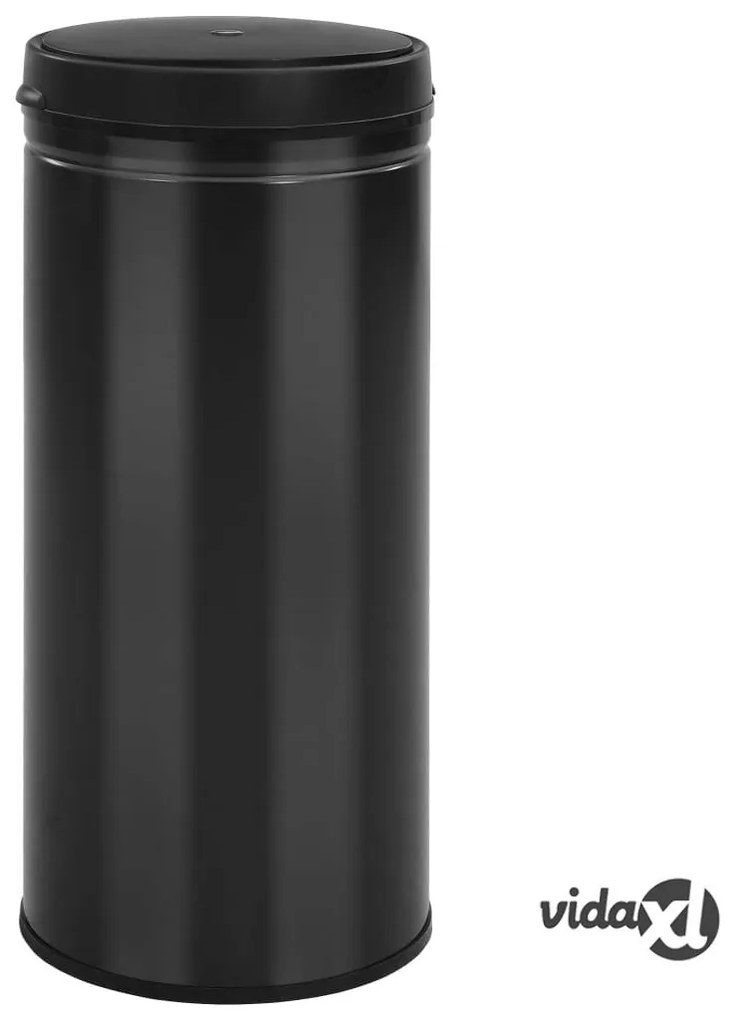 vidaXL Pattumiera Automatica con Sensore 80 L Acciaio al Carbonio Nero
