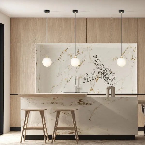 Lampadario a sospensione con filo ROYAL 1xE14/10W/230V diametro 14 cm nero