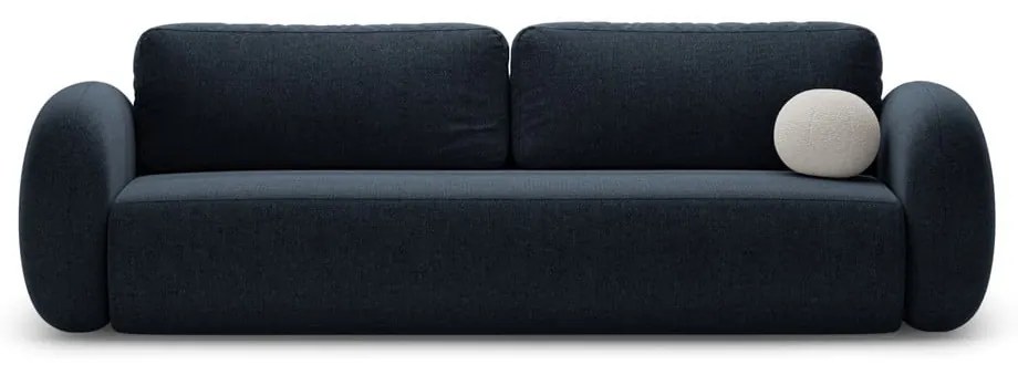 Divano blu scuro allungabile/con contenitore con rivestimento in ciniglia 262 cm Tonale – Cosmopolitan Design