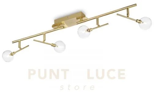 Lampada da soffitto maracas pl4 ottone