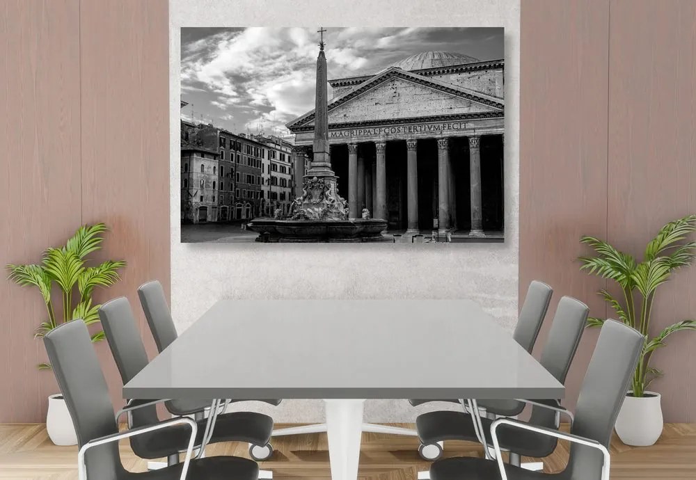 Quadro su tela – Basilica romana in bianco e nero