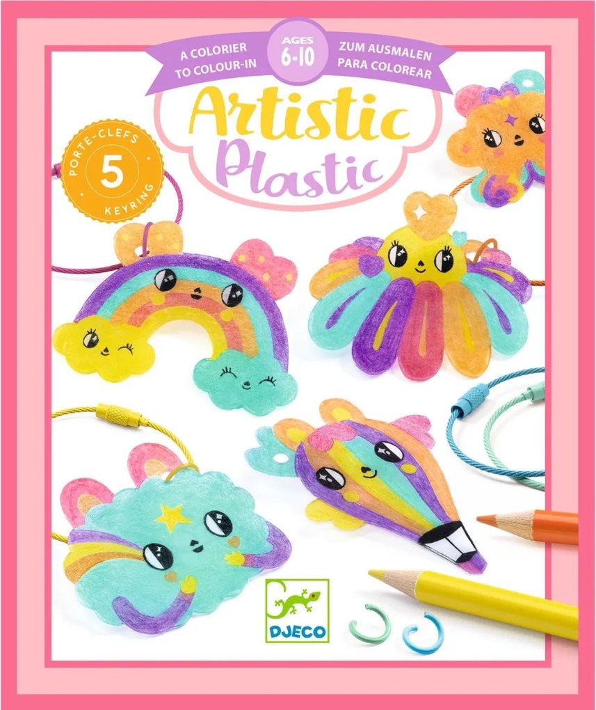 Plastica termorestringente d'arte  - Portachiavi - Personaggi Kawaii