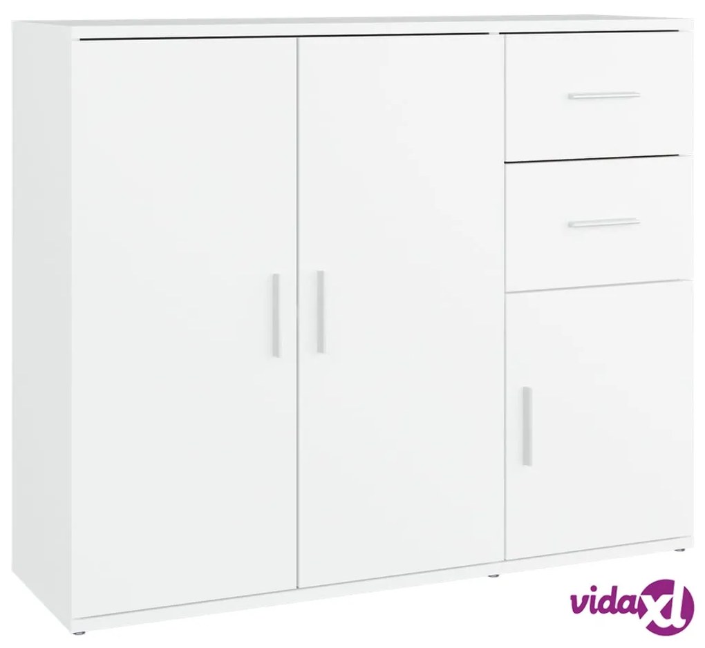 vidaXL Credenza Bianca 91x29,5x75 cm in Legno Multistrato
