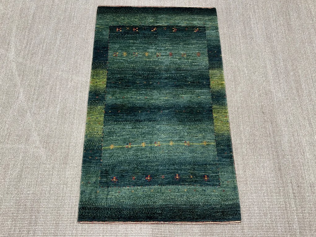 Loribaft Tappeto 80 x 140 Verde (Iran) Annodato A Mano