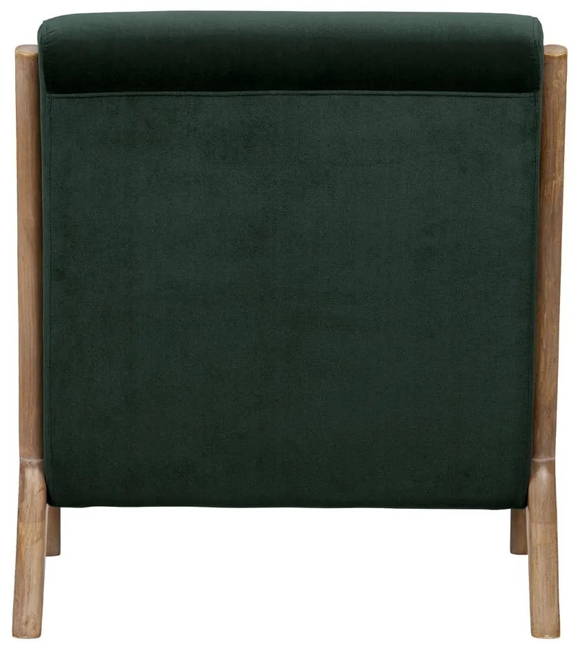 Poltrona in velluto verde scuro Mark - WOOOD