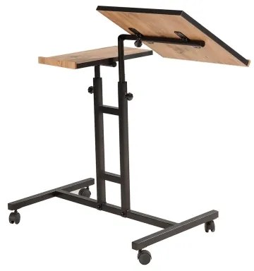 Tavolo regolabile GLEN 87x67 cm marrone/nero