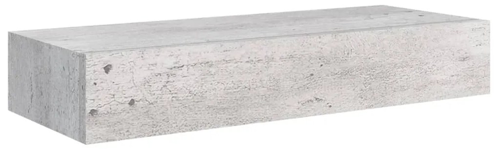 Scaffali a muro cassetti 2 pz grigio cemento 60x23,5x10 cm mdf