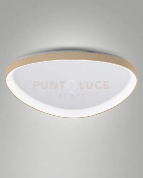 Quirk plafoniera led ottone satinato d.80cm a led cct 2700k - 3200...