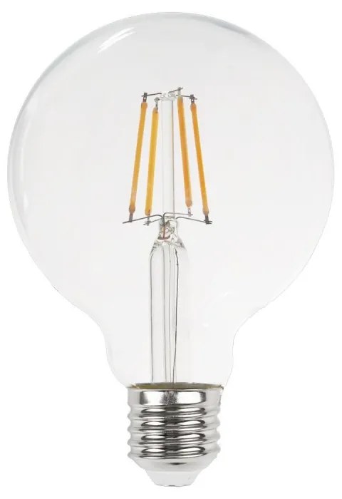 Lampada LED E27 4W a Filamento 150lm/W, No Flickering - G95 Colore  Bianco Naturale 4.000K