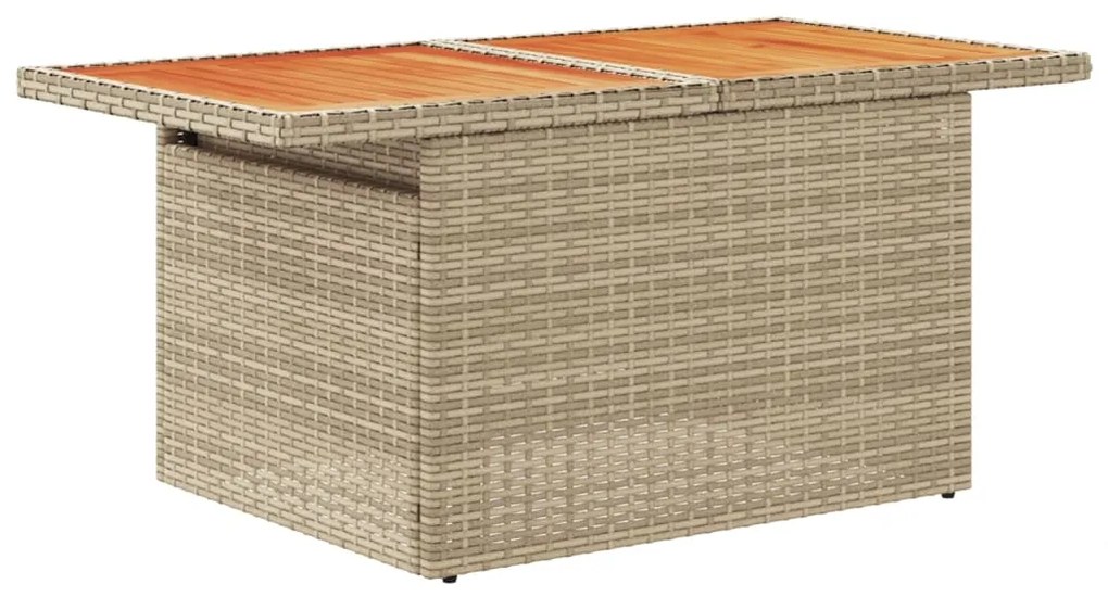Set divano da giardino 6 pz con cuscini beige in polyrattan