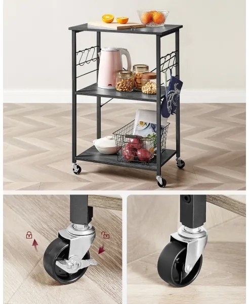 Tavolino da servizio MARGE nero