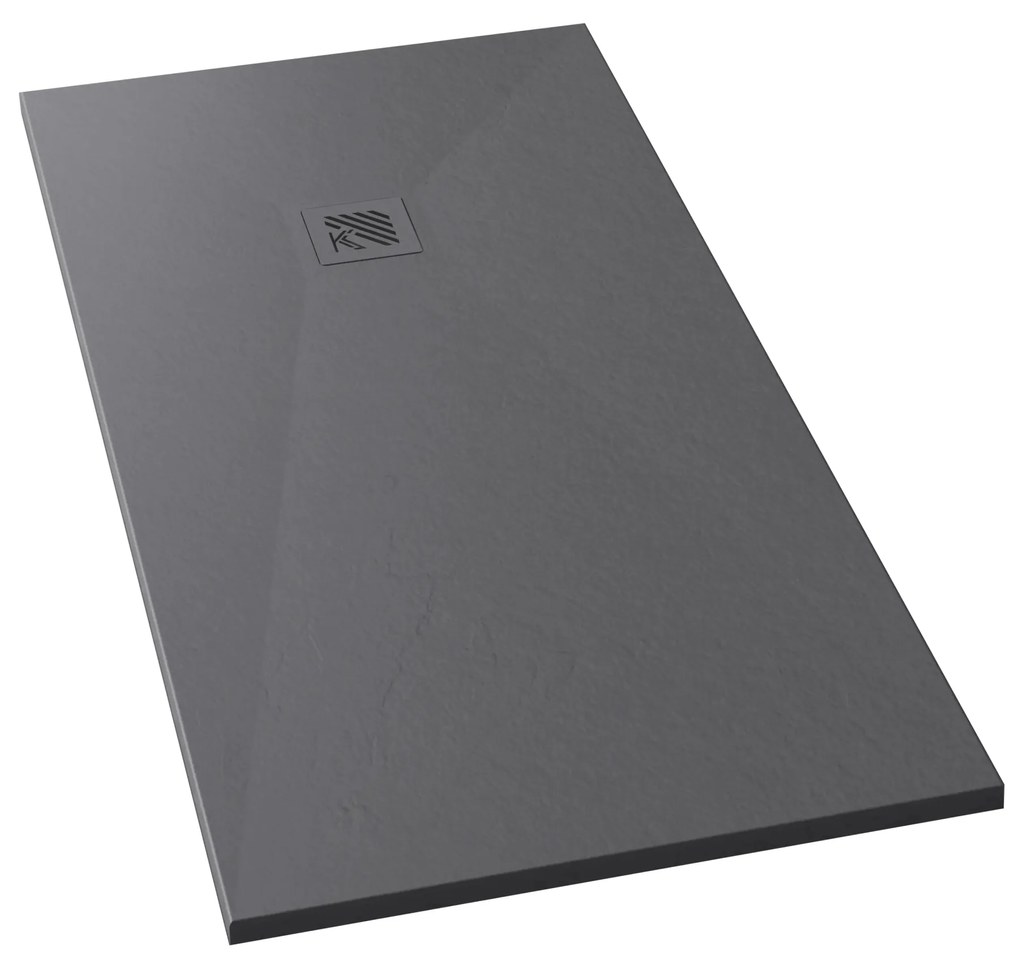 Piatto Doccia 80x80 Effetto Pietra Korzilius "Stone" Cemento Opaco
