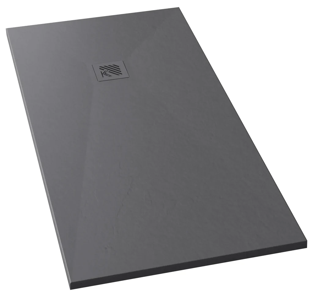 Piatto Doccia 90x100 Effetto Pietra Korzilius "Stone" Cemento Opaco