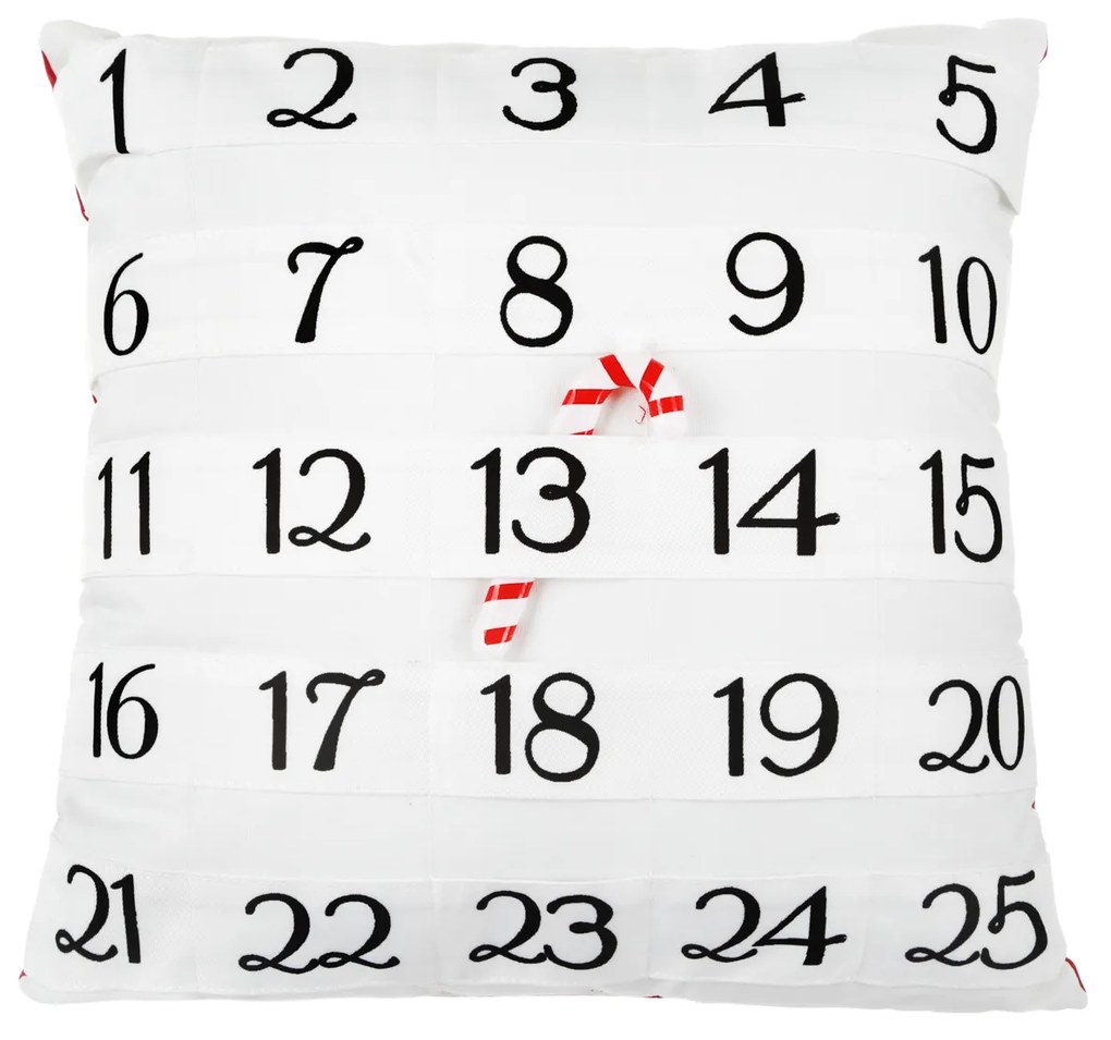 Cuscino divano natalizio 45x45 cm Calendario Avvento