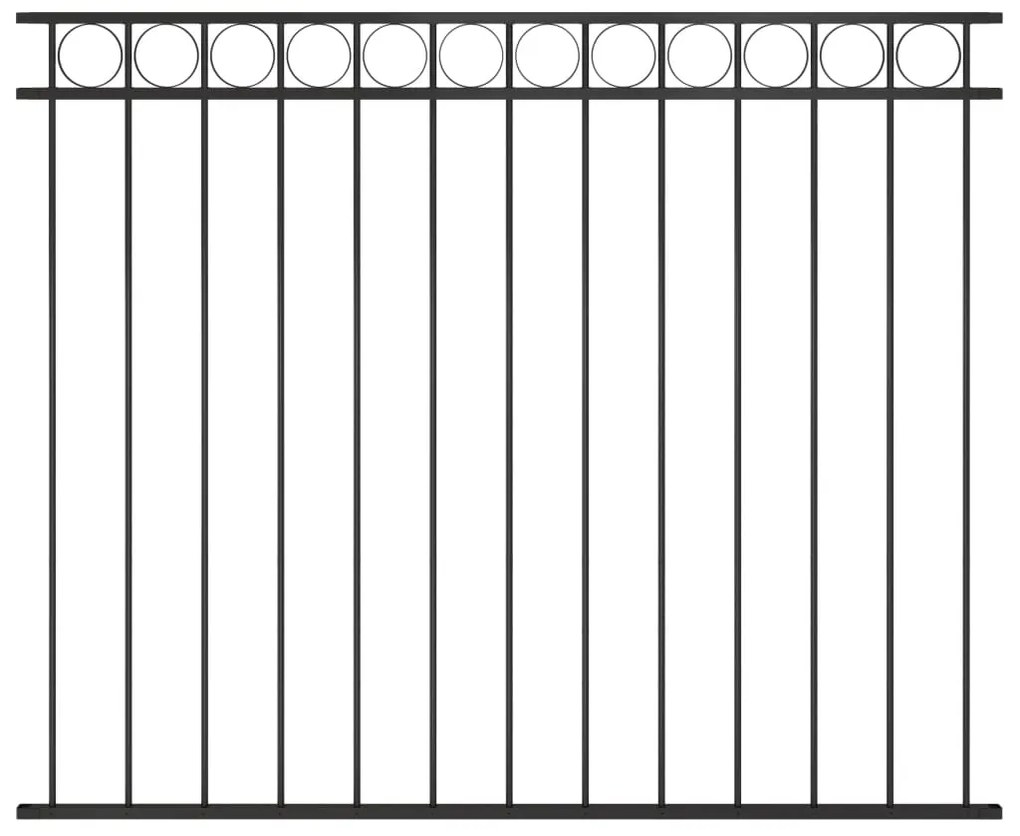 Pannello Di Recinzione İn Acciaio 1,7x1,5 M Nero /
