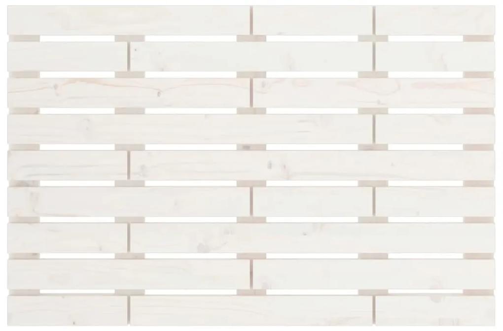 Testiera da parete bianca 96x3x63 cm in legno massello di pino