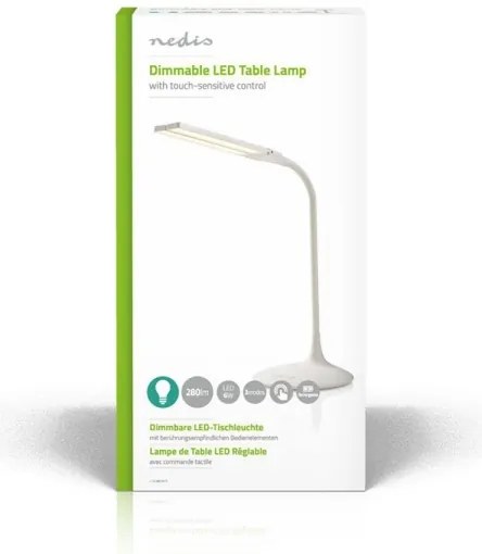 Nedis LTLG3M1WT4 - Lampada da tavolo LED dimmerabile 6W/5V 2200mAh bianca