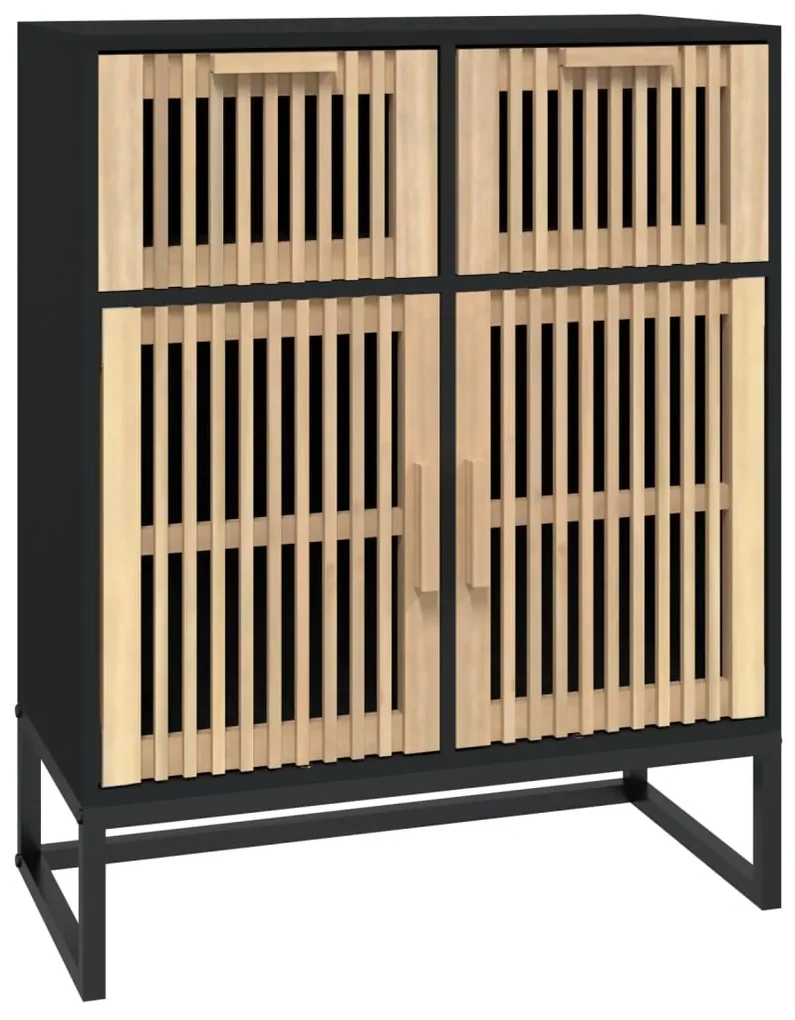 Credenza nera 60x30x75 cm in legno multistrato
