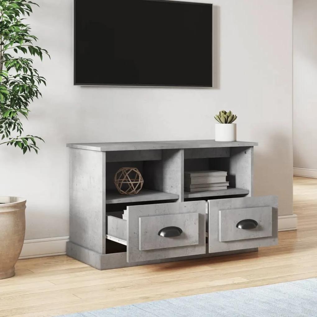Mobile porta tv grigio cemento 80x35x50 cm in legno multistrato