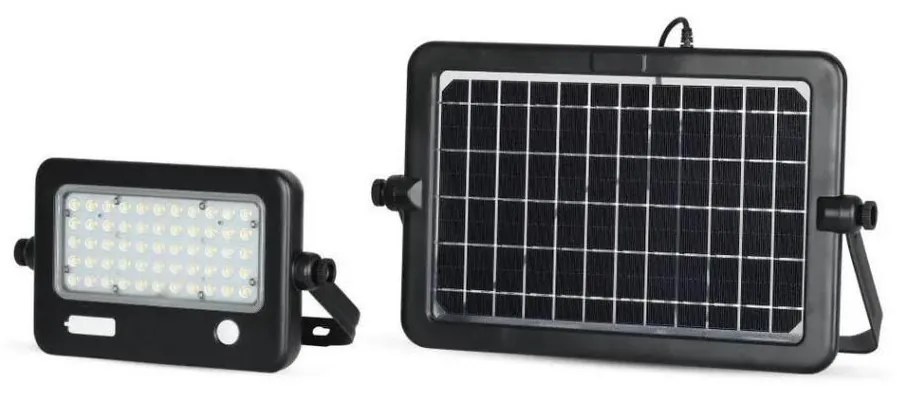 LED Faro solare dimmerabile con sensore LED/10W/3,7V 4000K IP65 + Porta USB