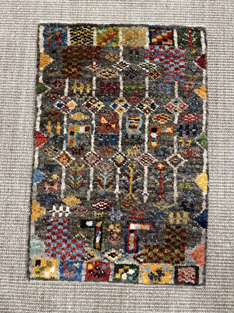 Gabbeh Tappeto 60 x 40 (Iran) Annodato A Mano