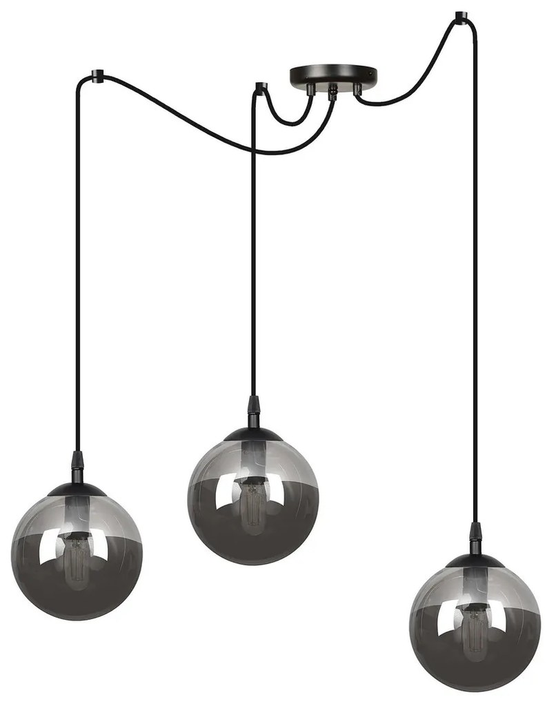 Lampadario a sospensione GIGI 3 BLACK GRAFIT
