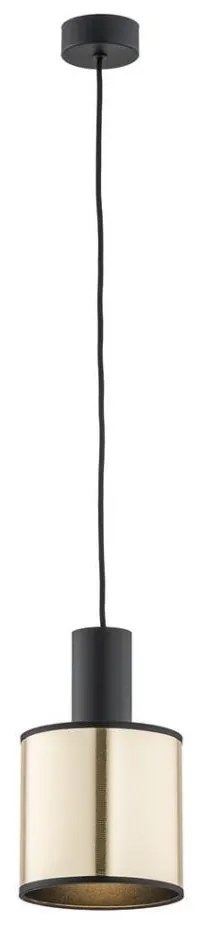 Argon 4248 - Lampadario a sospensione con filo HERMAN 1xE27/15W/230V ottone/nero