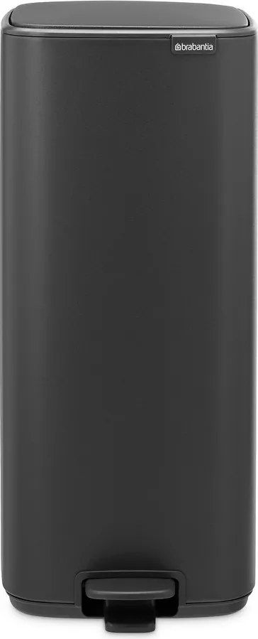 Cestino per la spazzatura grigio scuro in acciaio con pedale 30 l Bo – Brabantia