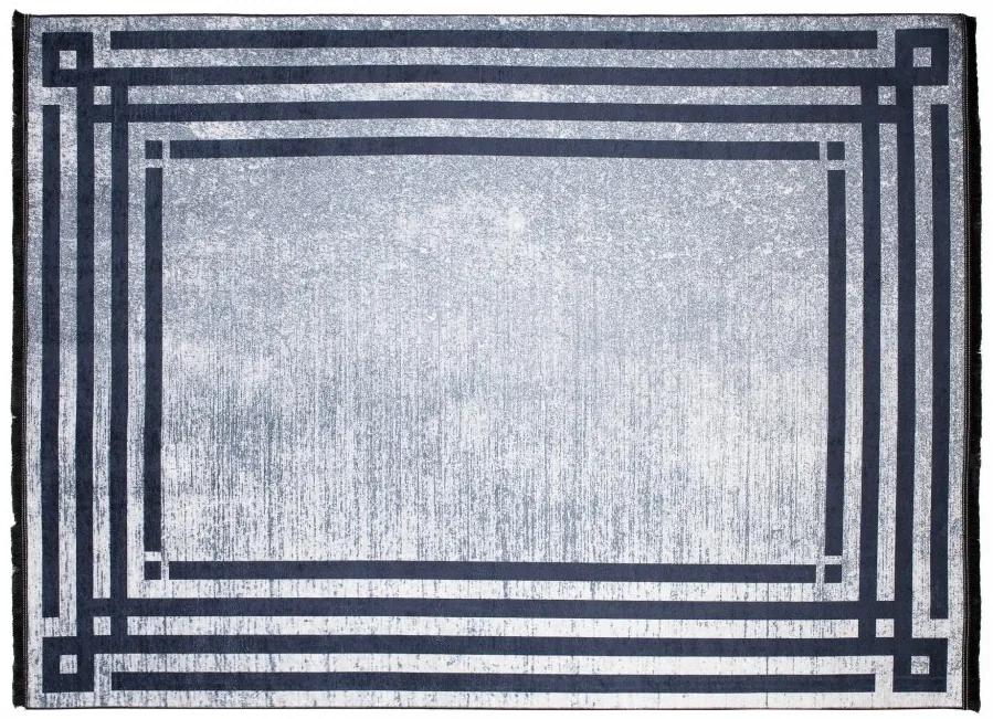 Tappeto di tendenza grigio con finitura antiscivolo e motivo geometrico Larghezza: 120 cm | Lunghezza: 170 cm