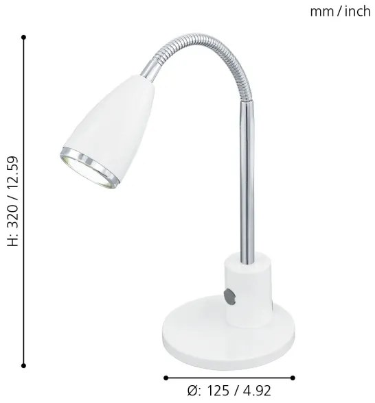 Eglo 92872 - Lampada da tavolo FOX 1xGU10/3W/230V