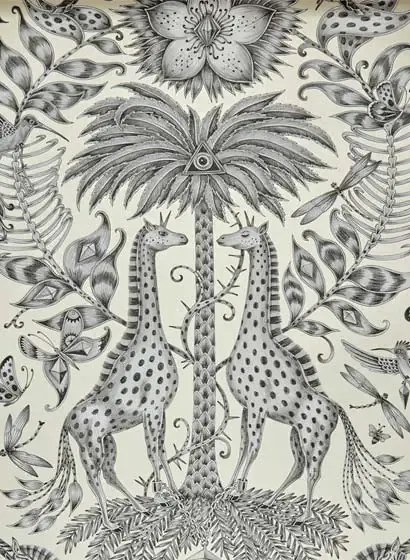 Clarke & Clarke Carta da parati Kruger - Monochrome