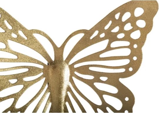 Set 4 farfalle da muro di diverse dimensioni Butterflies oro