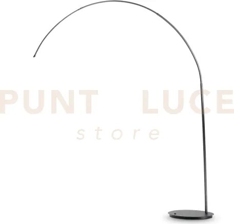 Dorsale lampada da terra nera 1 luce attacco e27 senza paralume acu...