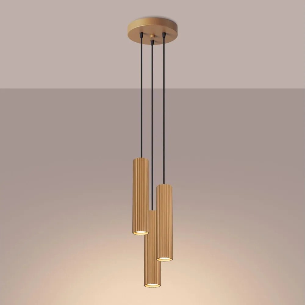 Brilagi - Lampadario LED su cavo CRESTO 3xGU10/10W/230V oro