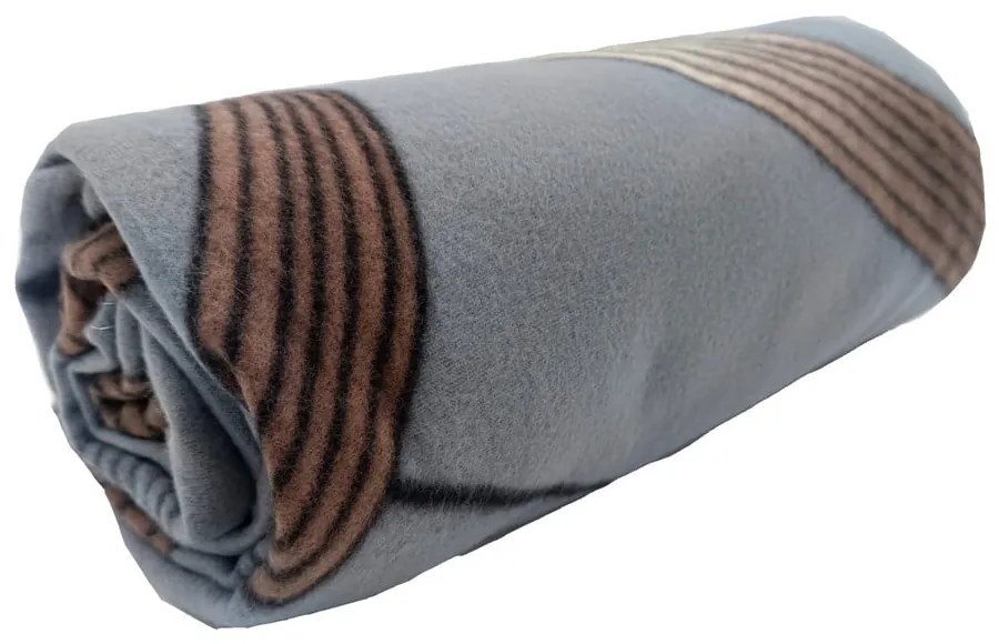 Coperta grigia in vello 150x200 cm Gold Ribbon – JAHU collections