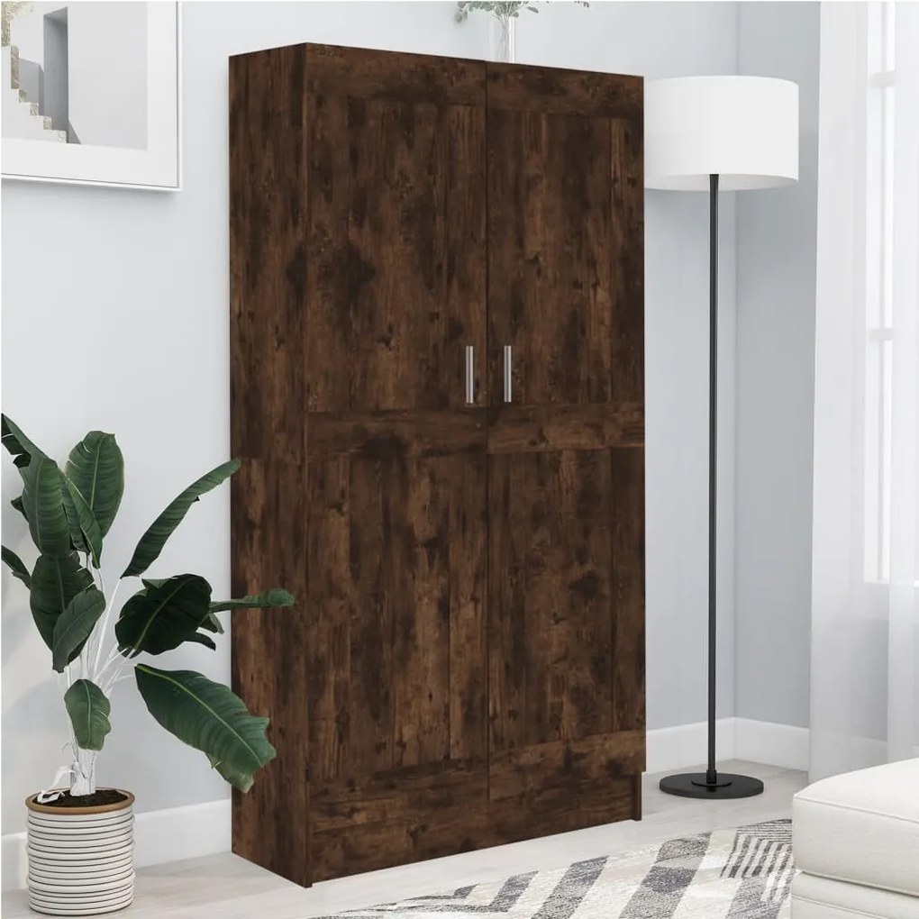 Libreria Rovere Fumo 82,5x30,5x150 Cm İn Legno Multistrato /