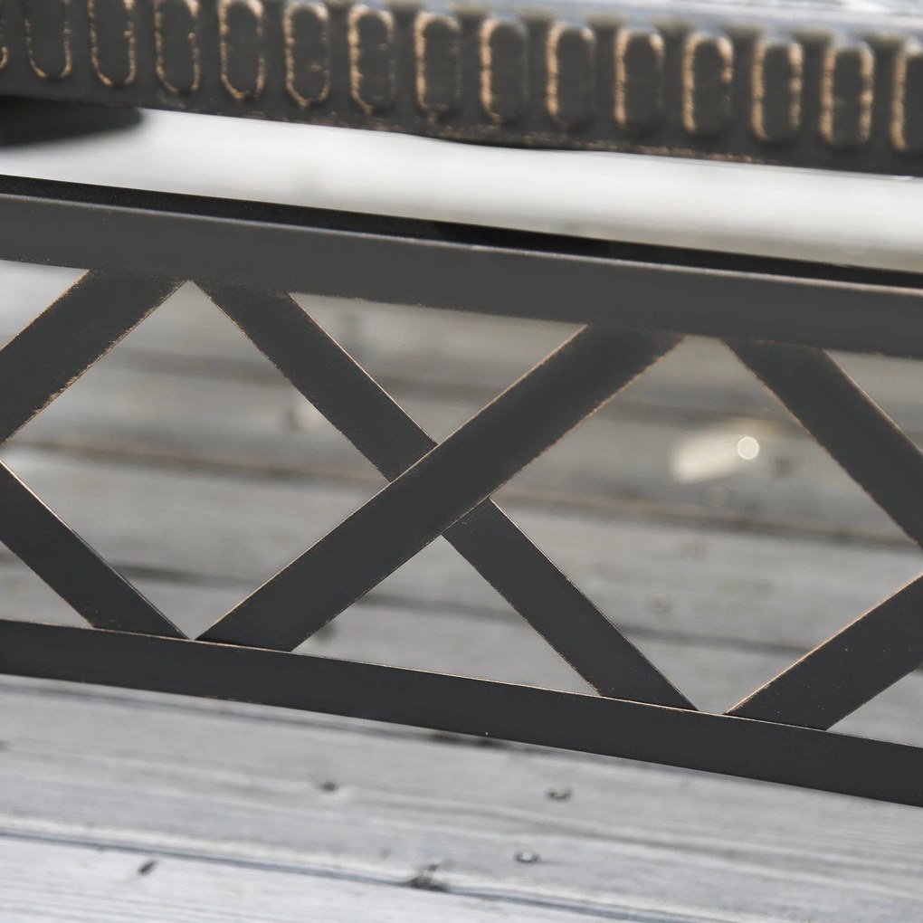 Berbecue a Legna 76x76x47 cm in Metallo Nero...
