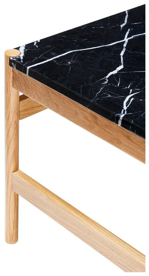 Tavolino con piano nero in marmo 80x80 cm Raw - Hübsch