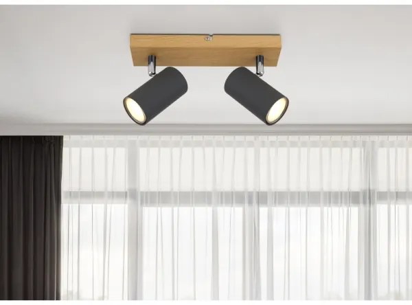 Globo 57911-2G - Faretto ROBBY 2xGU10/35W/230V grigio/marrone