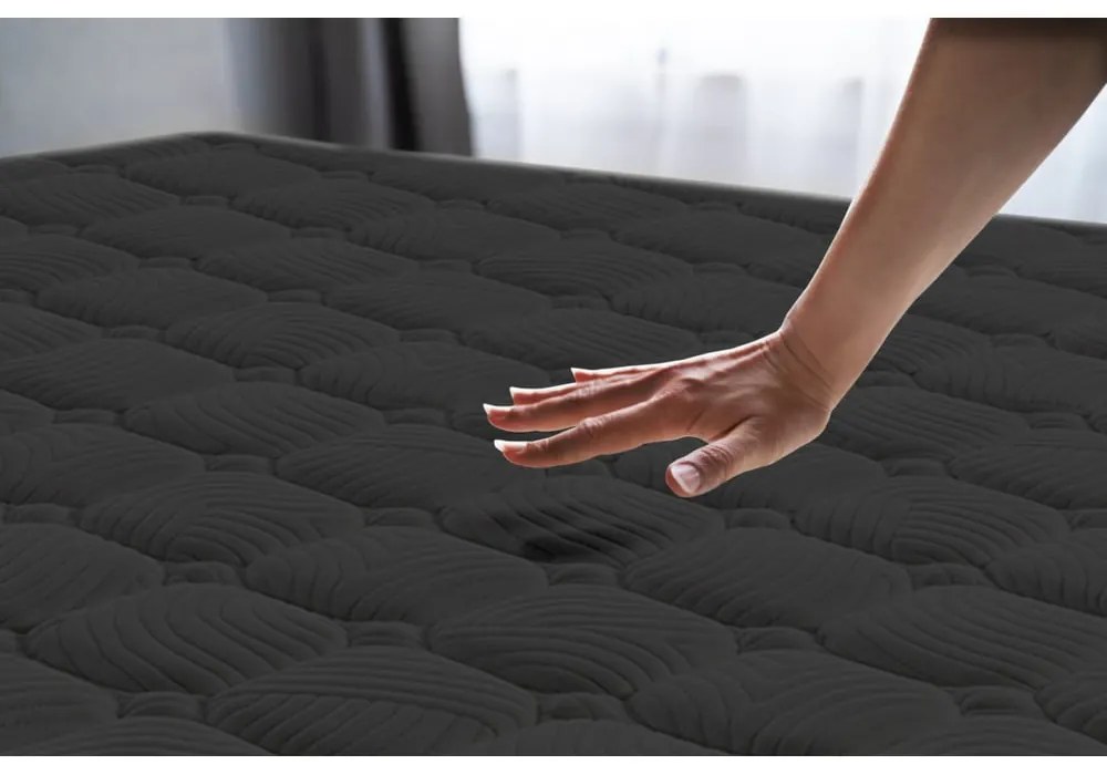 Materasso rigido/semirigido in schiuma reversibile 180x200 cm Air Black – Moonia